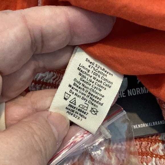 The Normal Brand Sonoran Slub Square Neck Tank Size M Cayenne Floral Print - Picture 7 of 7